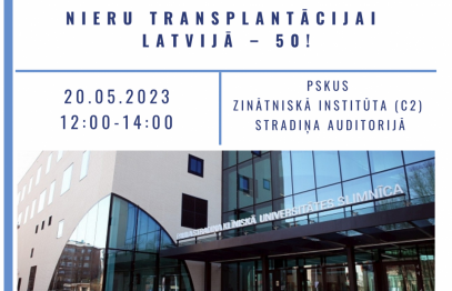 Konference pacientiem "Nieru transplantācijai Latvijā - 50"