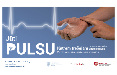 Pulsa dienā iedzīvotāji aicināti pārbaudīt pulsu un pievērst uzmanību sirds ritmam